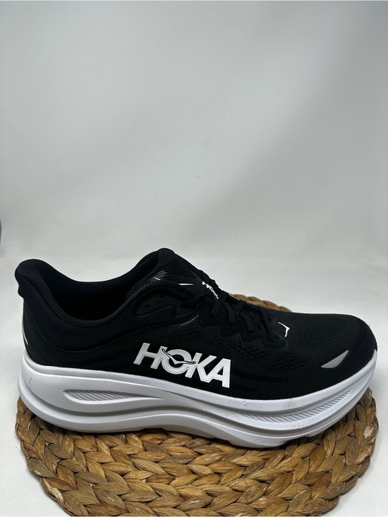 HOKA ONE Bondi 9 Running Shoes Black White Size 14 Men\'s main image 4